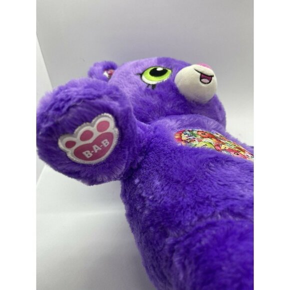 Build a Bear Workshop Purple SHOPKINS Bear 16" Plush Stuffed Toy Paw Pocket - Picture 3 of 7